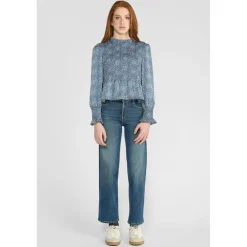 Jeans regular, droit pulp slim taille haute, longueur 34 bleu Zoe