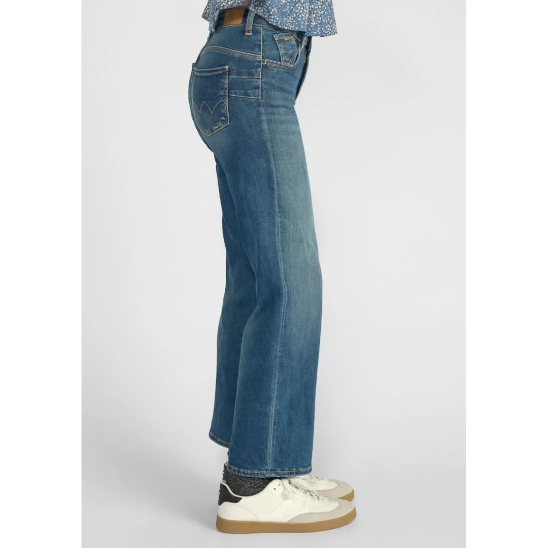 Jeans regular, droit pulp slim taille haute, longueur 34 bleu Zoe