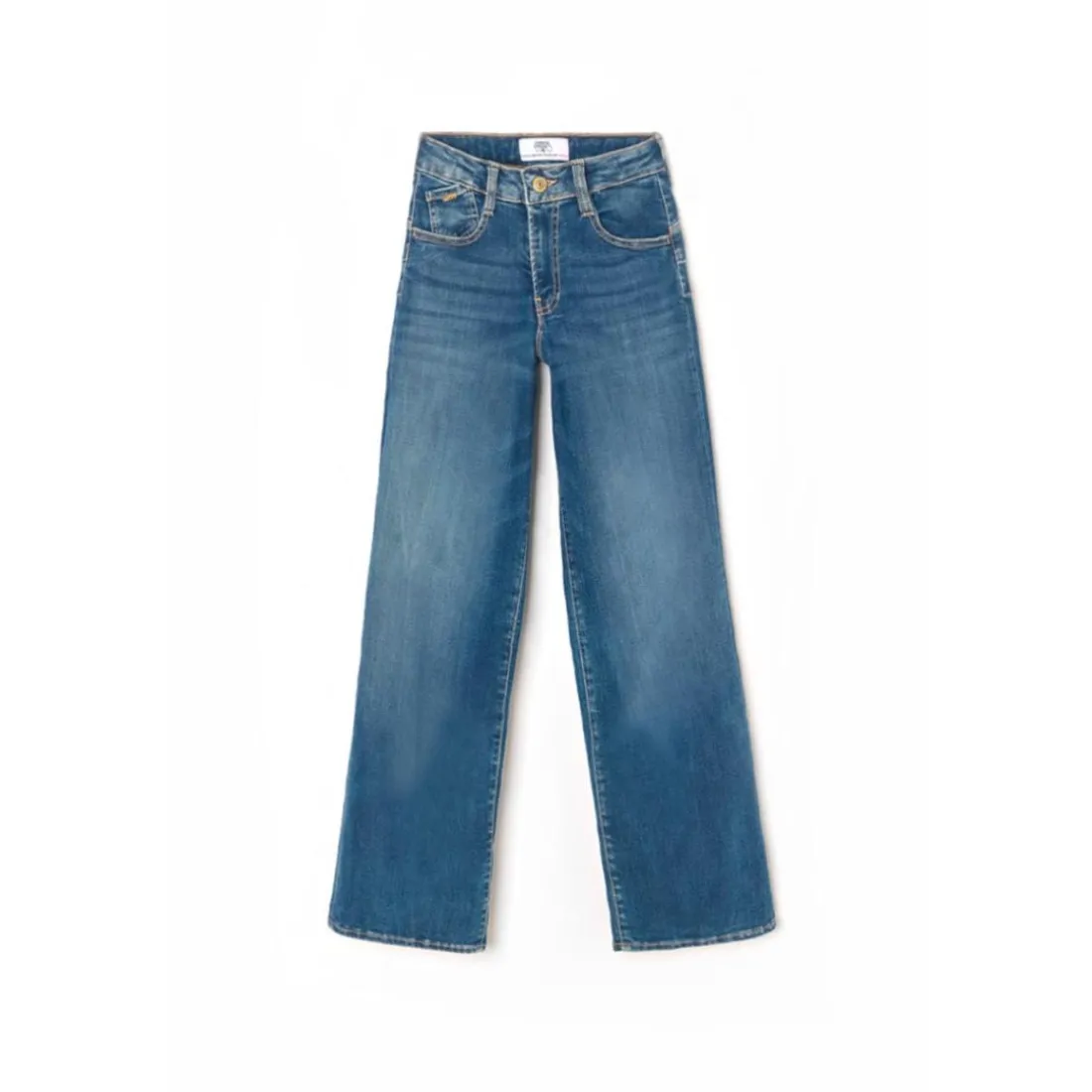 Jeans regular, droit pulp slim taille haute, longueur 34 bleu Zoe