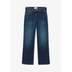 Jeans regular, droit pulp wide leg taille haute 7/8ème, 7/8ème bleu en coton Noémie