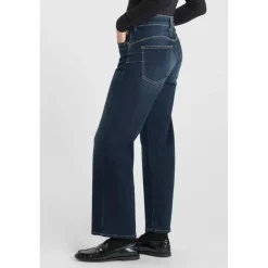 Jeans regular, droit pulp wide leg taille haute 7/8ème, 7/8ème bleu en coton Noémie