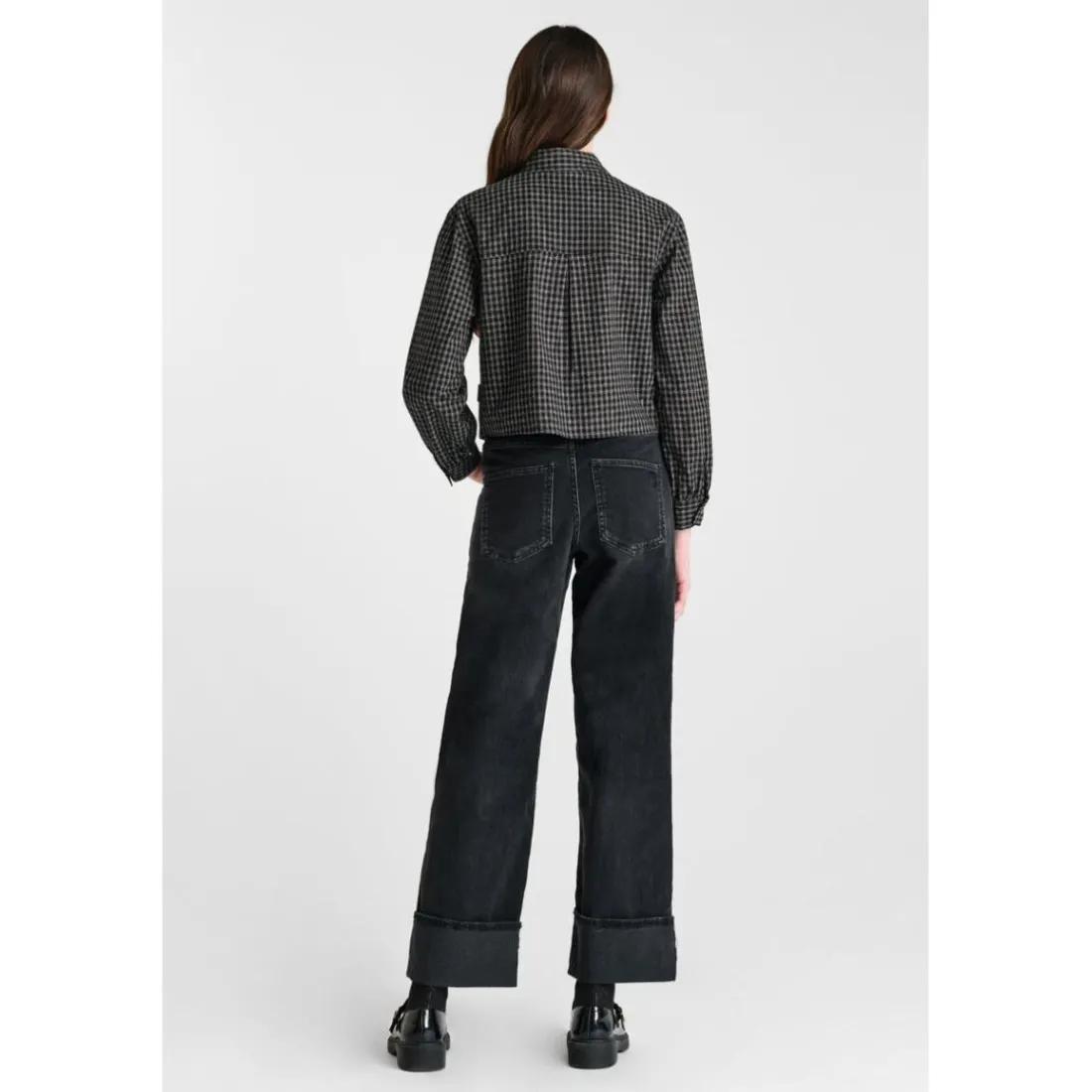 Jeans regular, droit REVERS, longueur 34 noir Ines