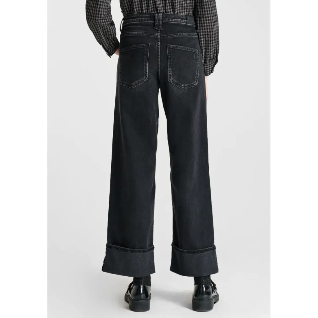 Jeans regular, droit REVERS, longueur 34 noir Ines