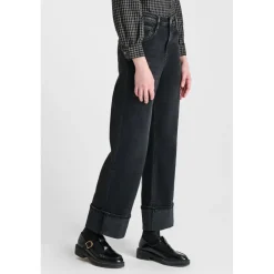 Jeans regular, droit REVERS, longueur 34 noir Ines