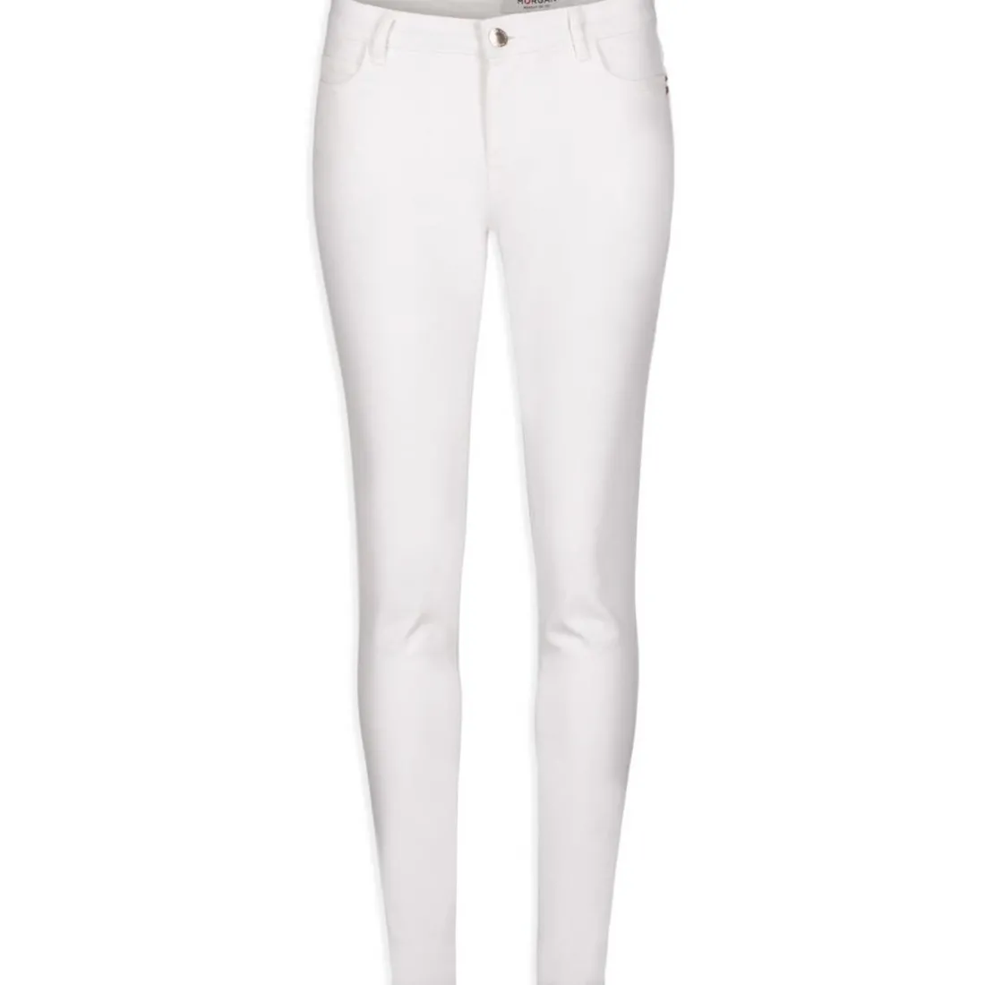 Jeans skinny taille basse blanc cassé