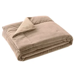 Jeté de lit en coton BYZANCE Chanvre 240 x 260 cm