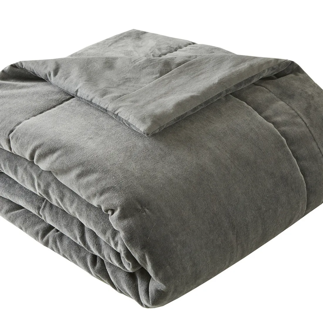 Jeté de lit en coton BYZANCE anthracite 240 x 260 cm