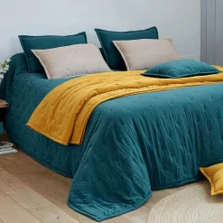 Jeté de lit matelassé CELESTE vert émeraude