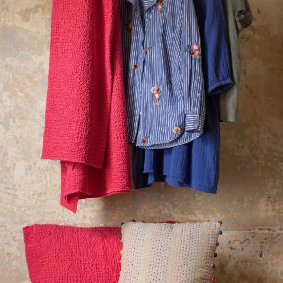 Jeté de lit Tana Framboise
