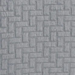 Jeté de lit tissé en coton jacquard floqué CL.LADRI - Gris Perle