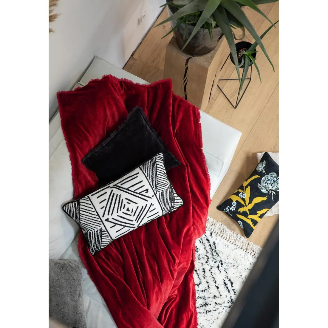 Jeté uni Fara Rubis 240 x 260