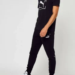 Jogging en coton noir PWR CLB