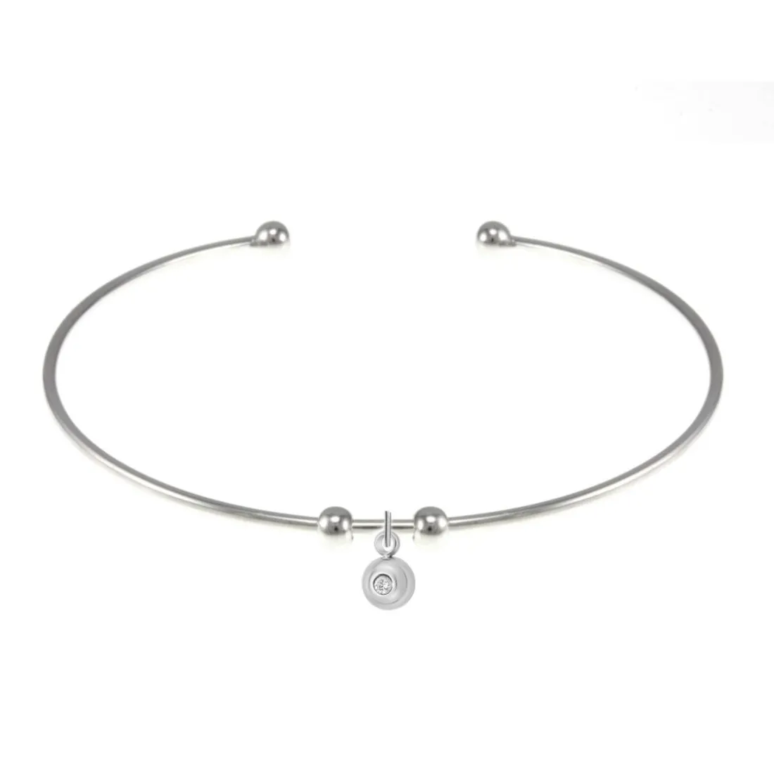 Jonc Femme So Charm - BD1143-ARGENT-DIAMANT - Bracelet Mode Argenté