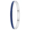 Jonc Femme So Charm - B4339-ARGENT-BLEUFONCE - Bracelet Email Argenté