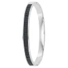 Jonc Femme So Charm - B4337-ARGENT-NOIR - Bracelet Mode Argenté