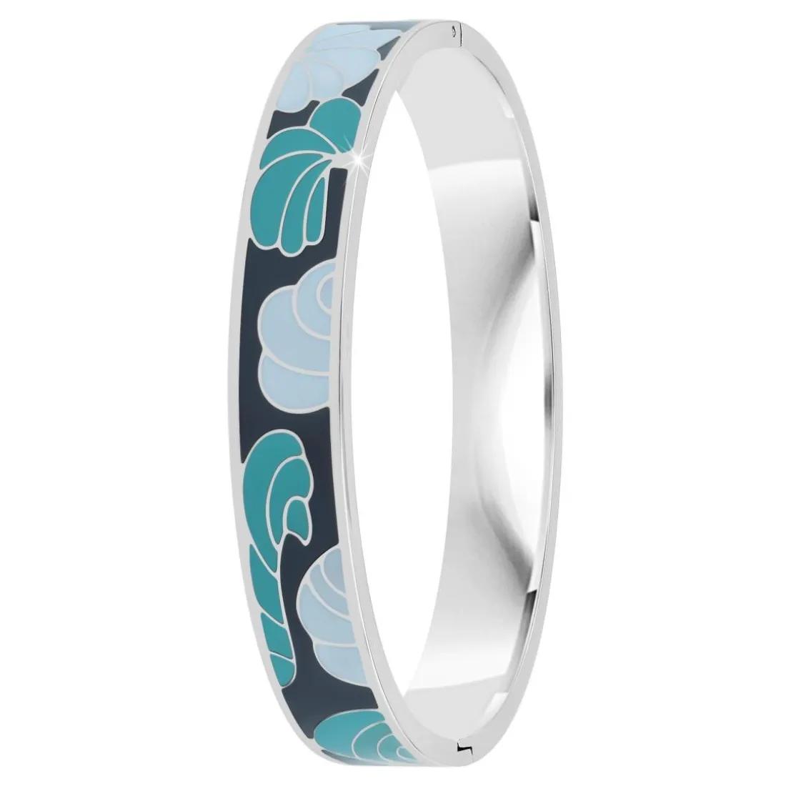 Jonc Femme So Charm - B4340-ARGENT - Bracelet Email Argenté