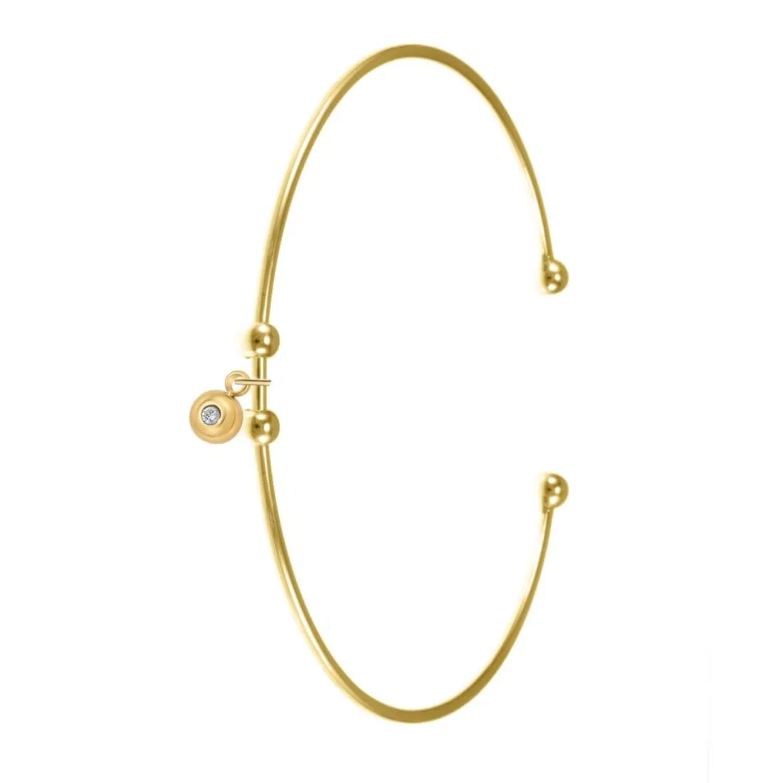 Jonc Femme So Charm - BD1143-DORE-DIAMANT - Bracelet Mode Doré