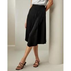 Jupe asymétrique Versatile en soie noir