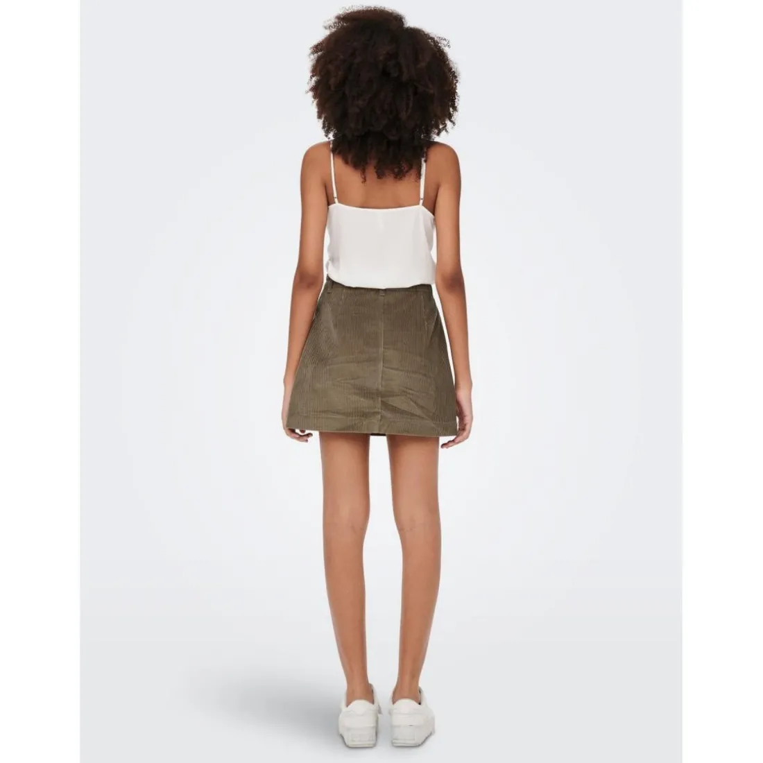 Jupe courte - Marron en coton