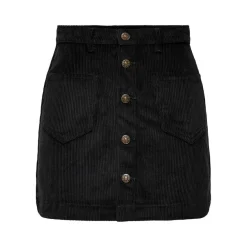 Jupe courte Au-dessus du genou noir en coton