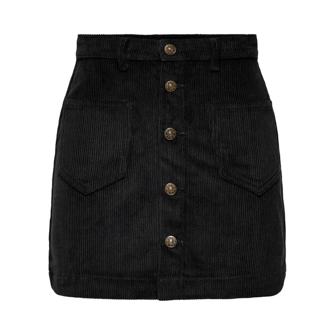 Jupe courte Au-dessus du genou noir en coton