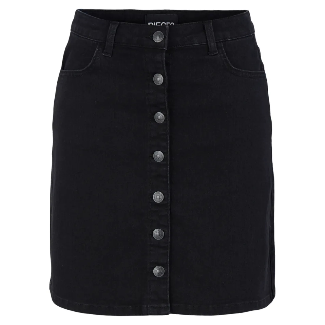 Jupe courte en coton Peggy noir Lucie