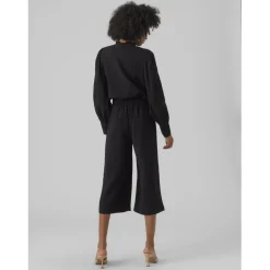 Jupe culotte taille moyenne noir Yas