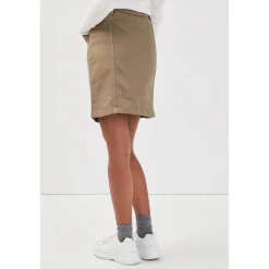 Jupe droite boutonnée en jean
