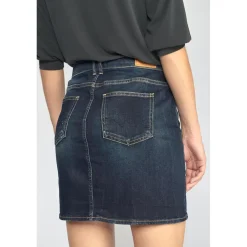 Jupe droite en jeans - Bleue