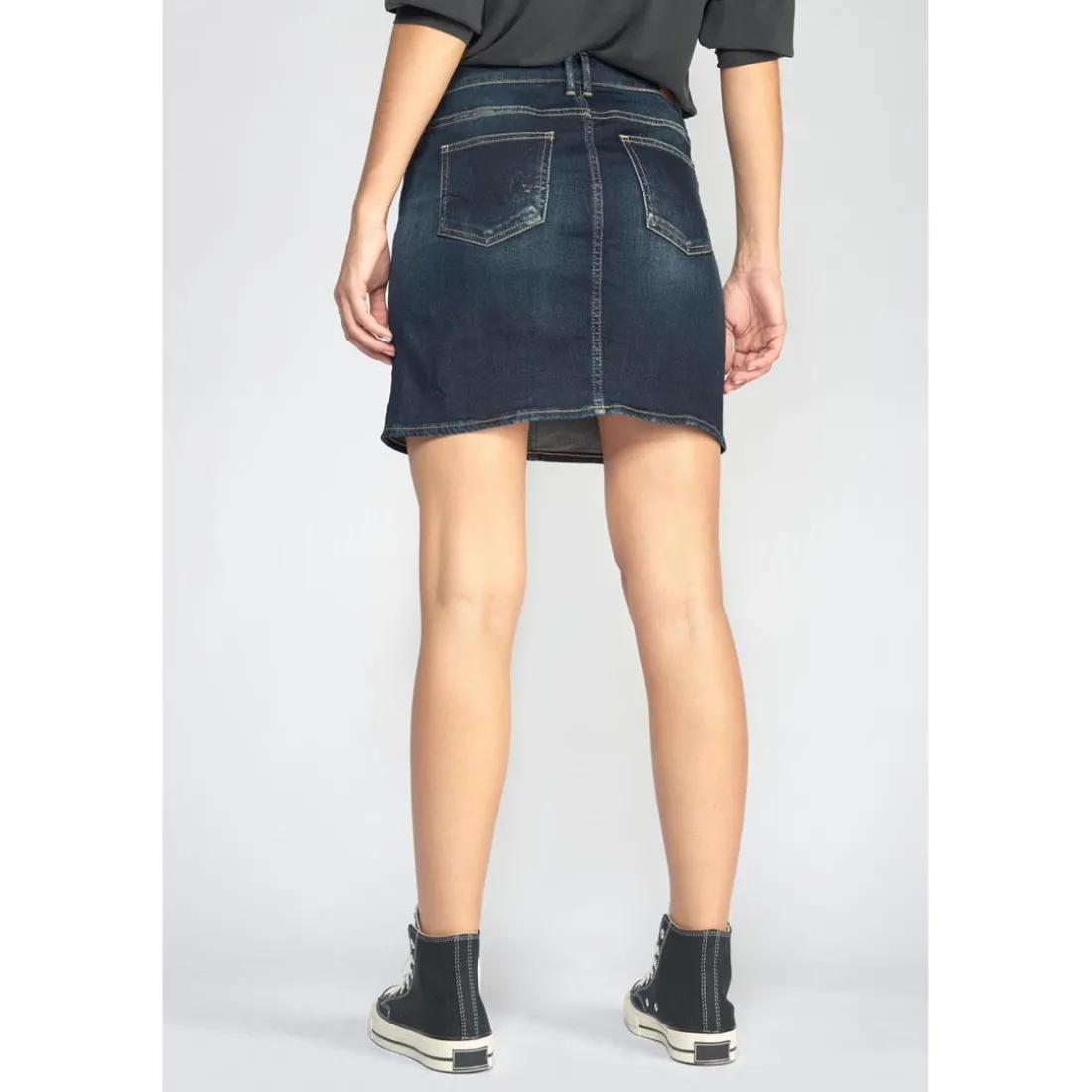 Jupe droite en jeans - Bleue