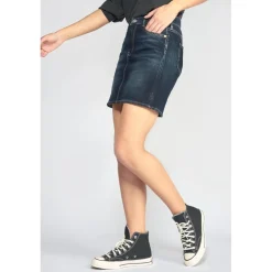 Jupe droite en jeans - Bleue