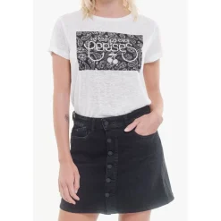 Jupe droite en jeans BELUGA noir