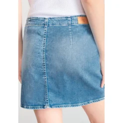 Jupe droite en jeans CALZAN bleu
