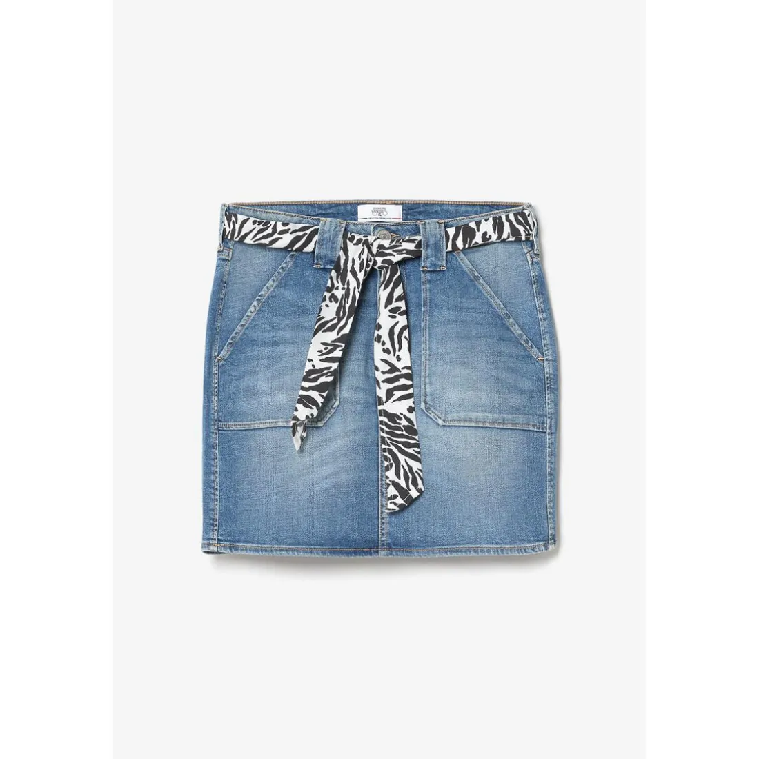 Jupe droite en jeans CARY bleu