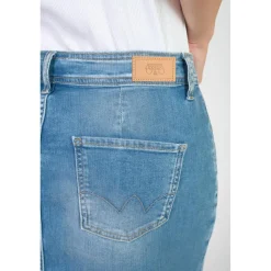 Jupe droite en jeans LEDISI bleu Lia