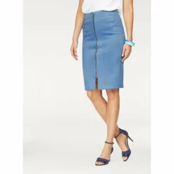 Jupe droite zip avant femme Bruno Banani - Bleue