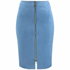 Jupe droite zip avant femme Bruno Banani - Bleue