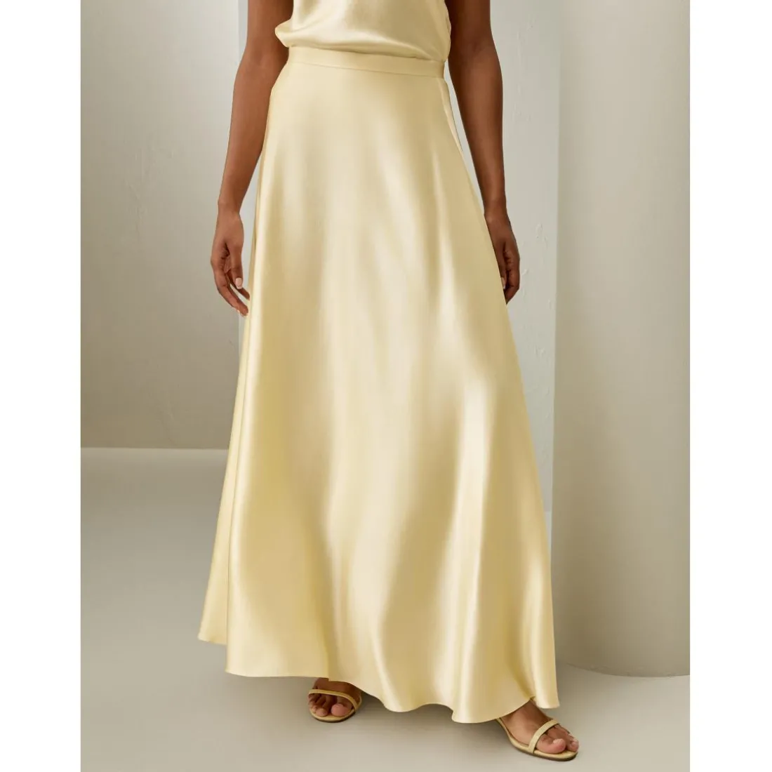 Jupe en amarante Golden Cocoon jaune doré