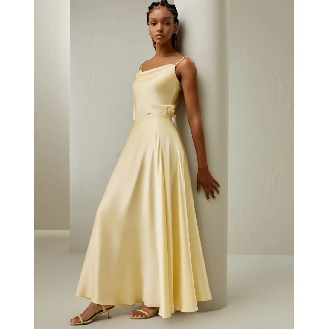 Jupe en amarante Golden Cocoon jaune doré