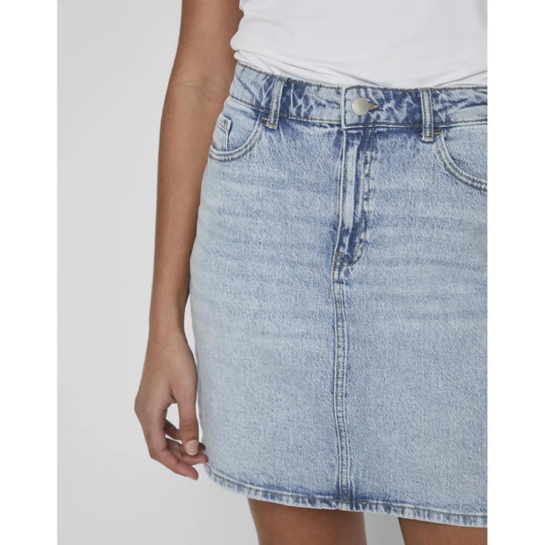Jupe en denim bleu