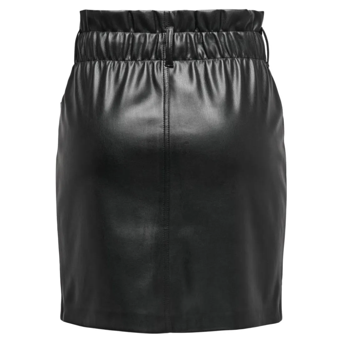 Jupe en simili-cuir noir Ora
