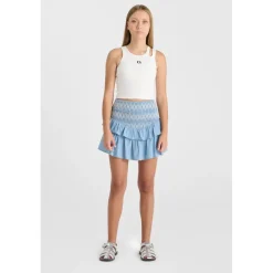 Jupe evasée, patineuse en jeans ADONOIGI bleu Willa