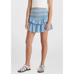 Jupe evasée, patineuse en jeans ADONOIGI bleu Willa