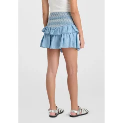 Jupe evasée, patineuse en jeans ADONOIGI bleu Willa