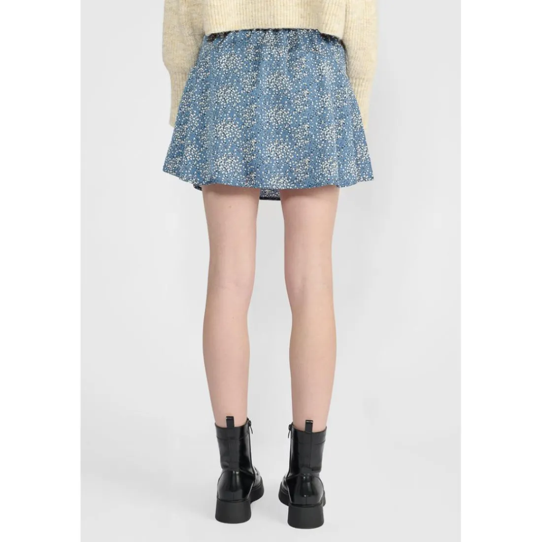 Jupe fille, evasée, patineuse DALOUGI bleu Kara