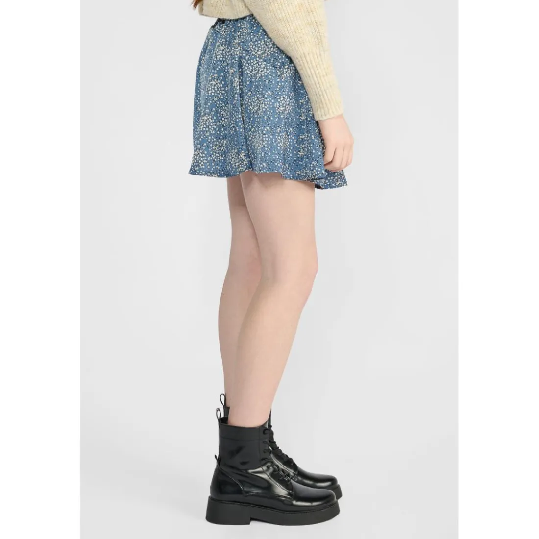 Jupe fille, evasée, patineuse DALOUGI bleu Kara