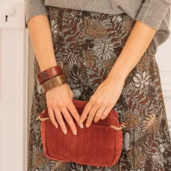 Jupe longue imprimée jungle Amy gris en viscose