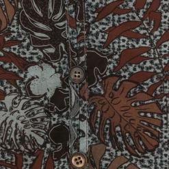Jupe longue imprimée jungle Amy gris en viscose