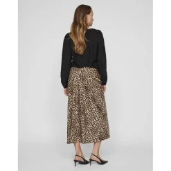 Jupe longue motifs léopard Ellette marron Ana