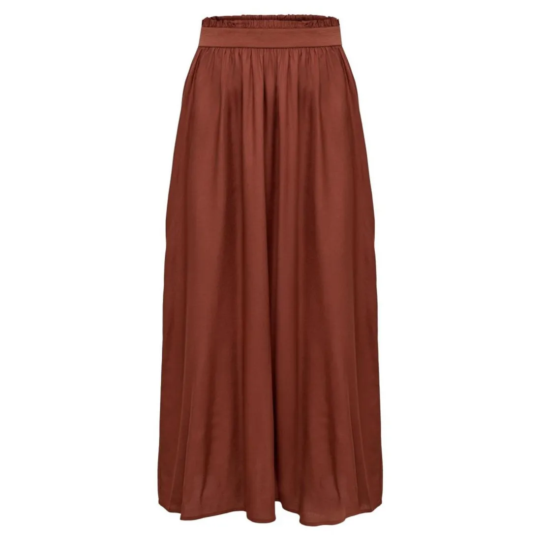 Jupe marron en viscose